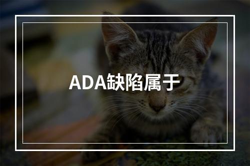 ADA缺陷属于