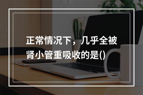 正常情况下，几乎全被肾小管重吸收的是()