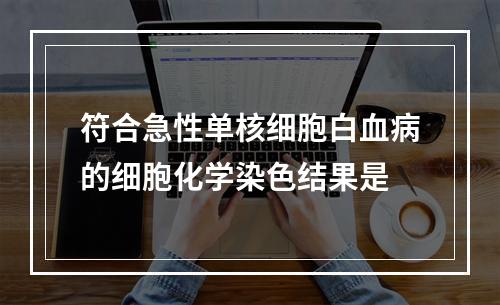 符合急性单核细胞白血病的细胞化学染色结果是