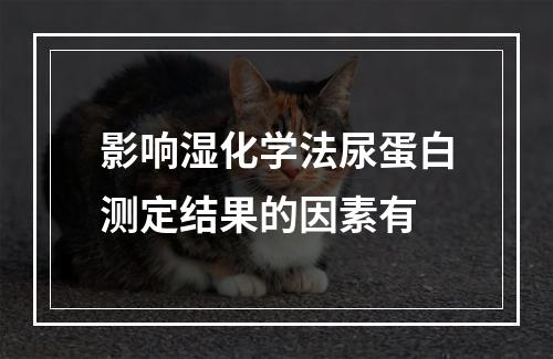 影响湿化学法尿蛋白测定结果的因素有