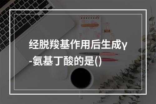 经脱羧基作用后生成γ-氨基丁酸的是()