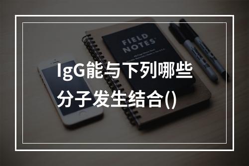 IgG能与下列哪些分子发生结合()