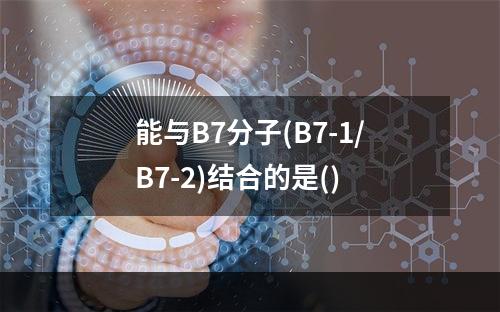 能与B7分子(B7-1/B7-2)结合的是()