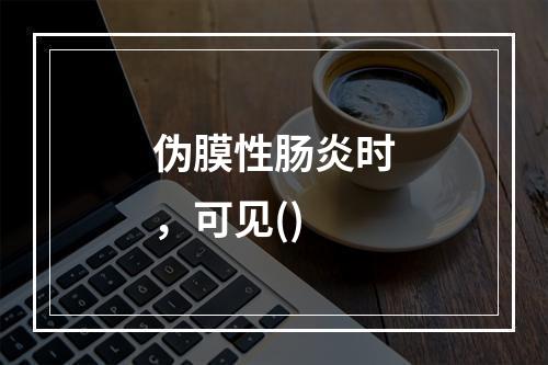 伪膜性肠炎时，可见()