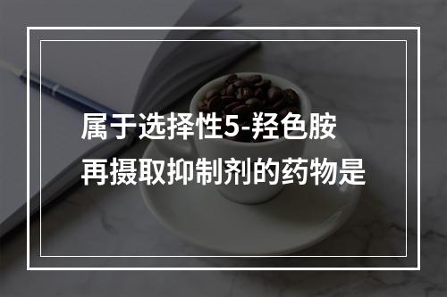 属于选择性5-羟色胺再摄取抑制剂的药物是