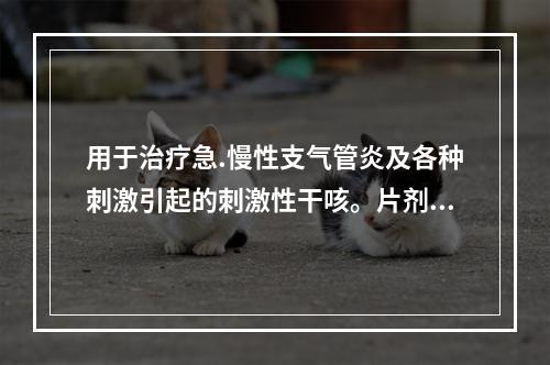 用于治疗急.慢性支气管炎及各种刺激引起的刺激性干咳。片剂一次