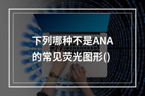 下列哪种不是ANA的常见荧光图形()