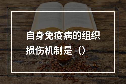 自身免疫病的组织损伤机制是（）