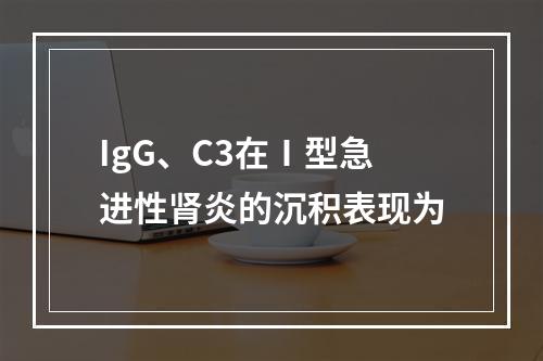 IgG、C3在Ⅰ型急进性肾炎的沉积表现为