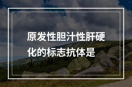 原发性胆汁性肝硬化的标志抗体是