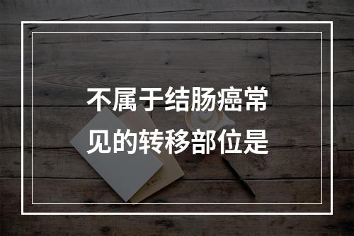 不属于结肠癌常见的转移部位是