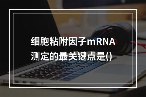 细胞粘附因子mRNA测定的最关键点是()