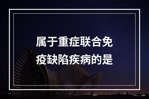 属于重症联合免疫缺陷疾病的是