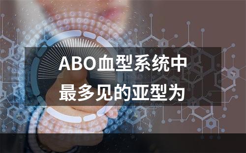 ABO血型系统中最多见的亚型为