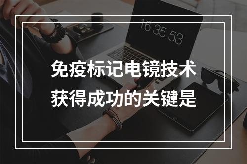 免疫标记电镜技术获得成功的关键是