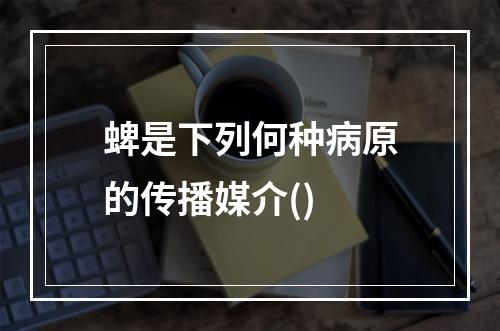 蜱是下列何种病原的传播媒介()