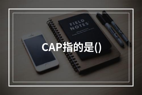 CAP指的是()