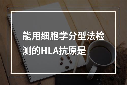 能用细胞学分型法检测的HLA抗原是