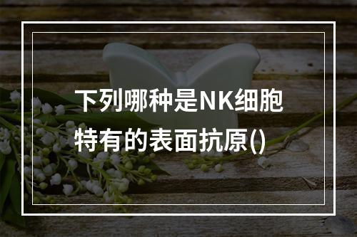 下列哪种是NK细胞特有的表面抗原()