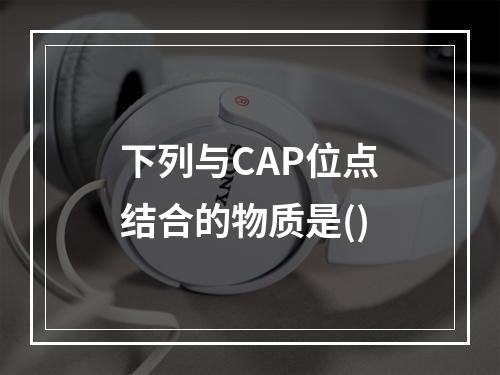 下列与CAP位点结合的物质是()