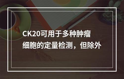 CK20可用于多种肿瘤细胞的定量检测，但除外