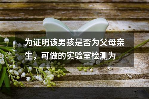 为证明该男孩是否为父母亲生，可做的实验室检测为