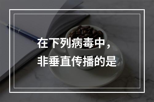 在下列病毒中，非垂直传播的是