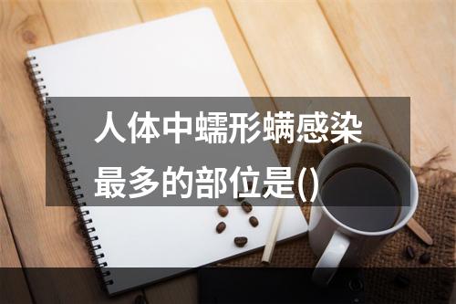 人体中蠕形螨感染最多的部位是()