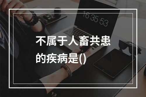 不属于人畜共患的疾病是()