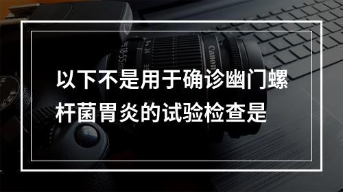 以下不是用于确诊幽门螺杆菌胃炎的试验检查是