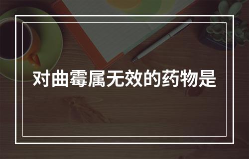 对曲霉属无效的药物是