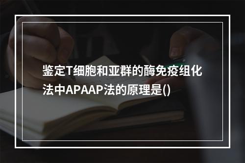 鉴定T细胞和亚群的酶免疫组化法中APAAP法的原理是()