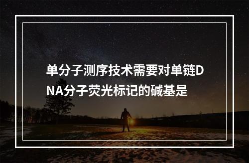 单分子测序技术需要对单链DNA分子荧光标记的碱基是