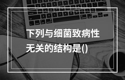 下列与细菌致病性无关的结构是()