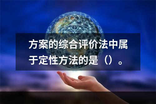 方案的综合评价法中属于定性方法的是（）。