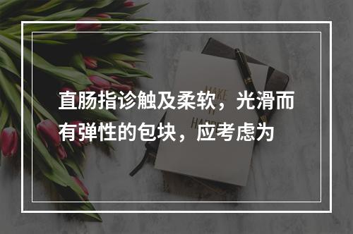 直肠指诊触及柔软，光滑而有弹性的包块，应考虑为