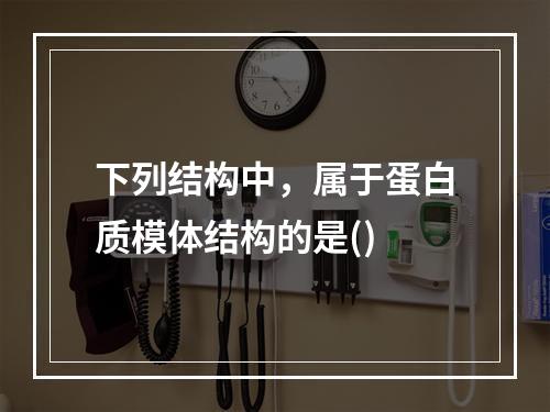 下列结构中，属于蛋白质模体结构的是()