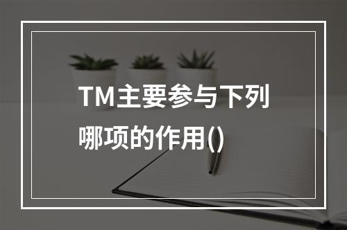 TM主要参与下列哪项的作用()