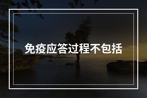 免疫应答过程不包括