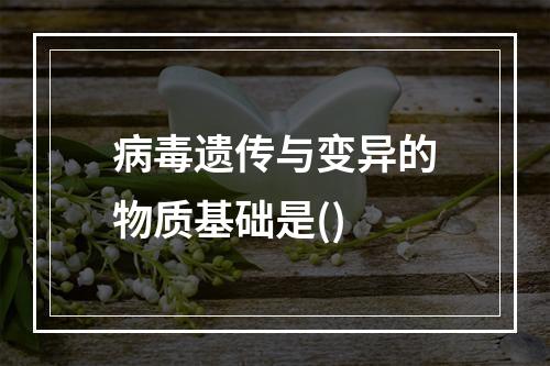 病毒遗传与变异的物质基础是()