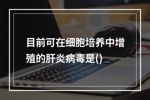 目前可在细胞培养中增殖的肝炎病毒是()