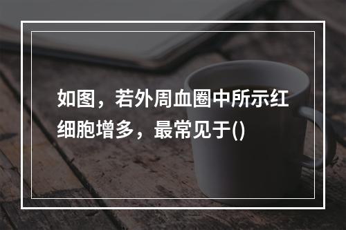 如图，若外周血圈中所示红细胞增多，最常见于()