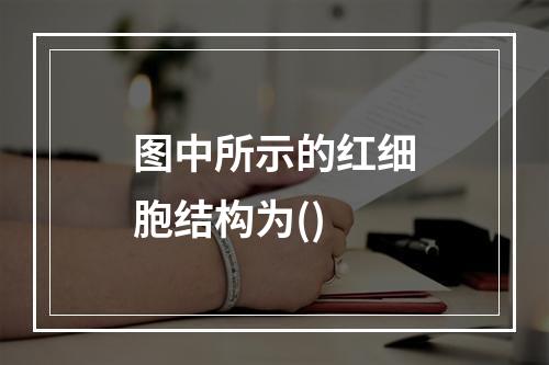 图中所示的红细胞结构为()