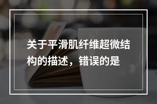 关于平滑肌纤维超微结构的描述，错误的是