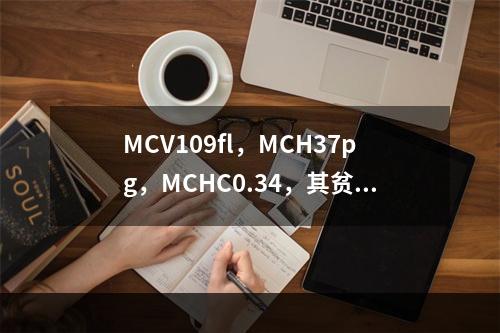 MCV109fl，MCH37pg，MCHC0.34，其贫血属