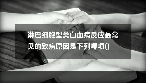 淋巴细胞型类白血病反应最常见的致病原因是下列哪项()