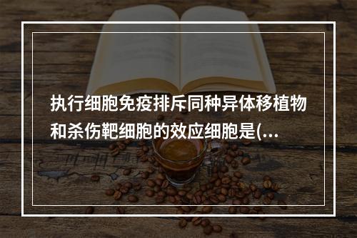 执行细胞免疫排斥同种异体移植物和杀伤靶细胞的效应细胞是()