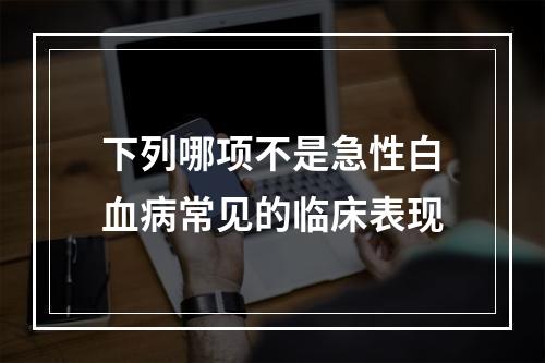 下列哪项不是急性白血病常见的临床表现