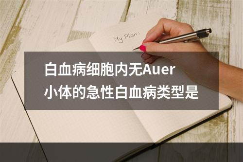 白血病细胞内无Auer小体的急性白血病类型是