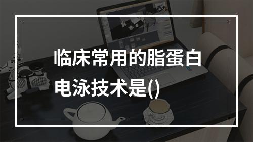 临床常用的脂蛋白电泳技术是()